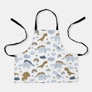 Cute Rainbow Dinosaur Pattern Apron