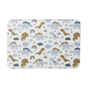 Cute Rainbow Dinosaur Pattern Bath Mat