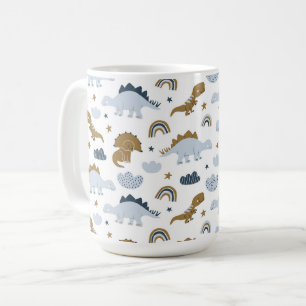 Cute Rainbow Dinosaur Pattern Coffee Mug