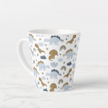 Cute Rainbow Dinosaur Pattern Latte Mug
