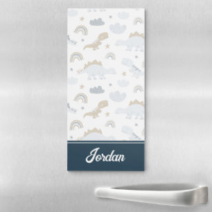 Cute Rainbow Dinosaur Pattern Magnetic Notepad