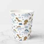 Cute Rainbow Dinosaur Pattern Paper Cups