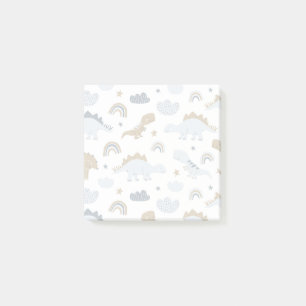 Cute Rainbow Dinosaur Pattern Post-it Notes
