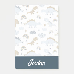Cute Rainbow Dinosaur Pattern Post-it Notes