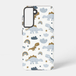 Cute Rainbow Dinosaur Pattern Samsung Galaxy S21 Case
