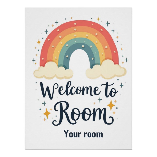 Cute Rainbow Door Sign for Classroom (Front)