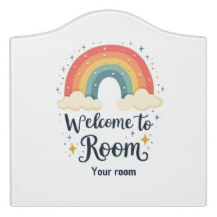 Cute Rainbow Door Sign for Classroom