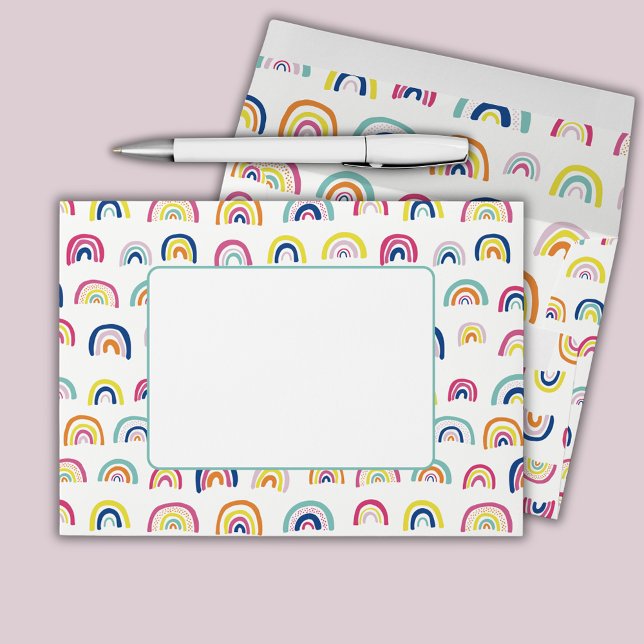 Cute Rainbow Envelope (Rainbow patterned envlope)