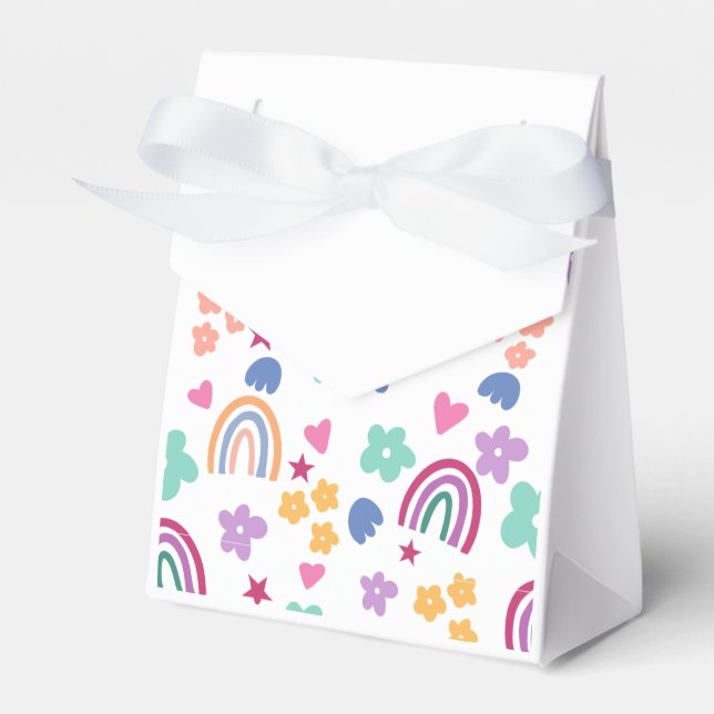Cute Rainbow Favor Boxes (Front Side)