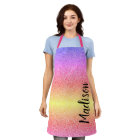 Cute Rainbow Glitter Script Personalized Womens 