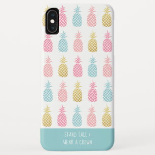 Cute Rainbow & Gold Pattern Be A Pineapple iPhone XS Max Case