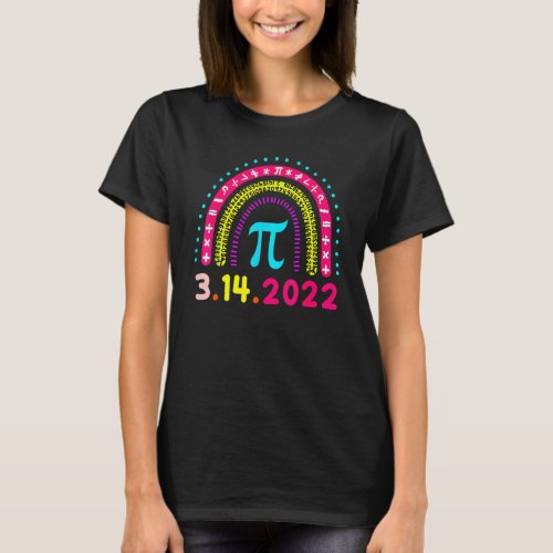Cute Rainbow Happy Pi Day Mathematic Math Teacher T_Shirt