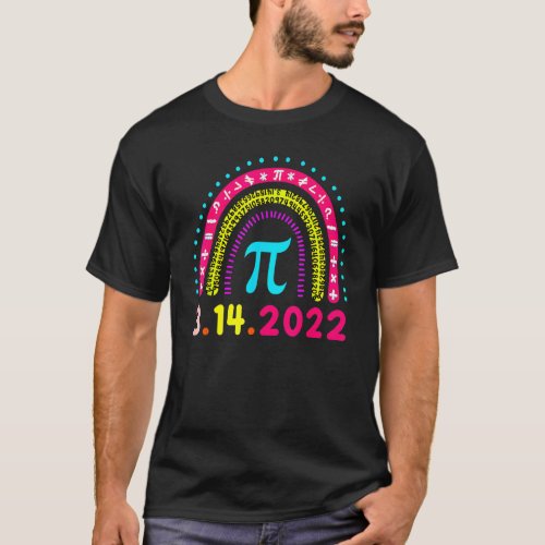 Cute Rainbow Happy Pi Day Mathematic Math Teacher T_Shirt