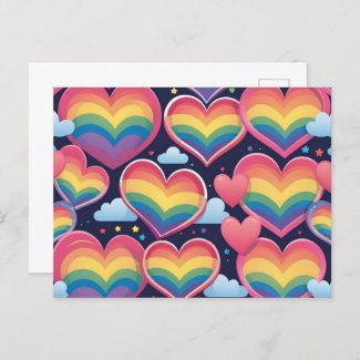 Cute Rainbow Heart, LGBTQ, Postcrossing