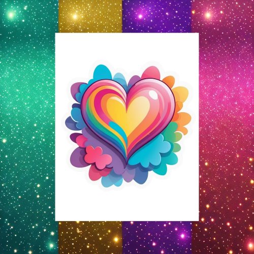 Cute Rainbow Heart LGBTQ Postcrossing Postcard