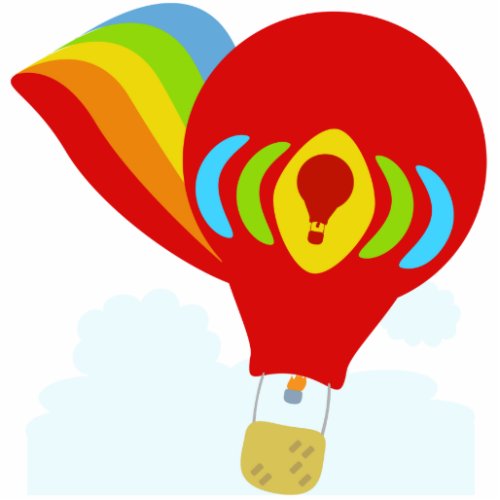 Cute Rainbow Hot Air Balloon Sculpture