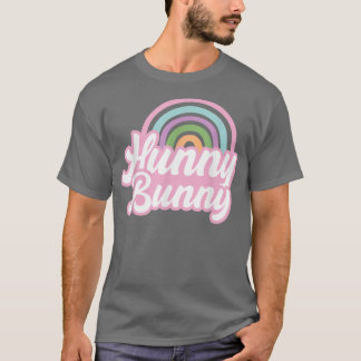 Cute Rainbow Hunny Bunny Eggs Happy Easter Vibes T-Shirt