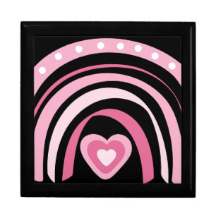 Cute Rainbow In Fun Pink Design Gift Box