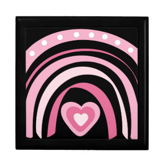 Cute Rainbow In Fun Pink Design Gift Box