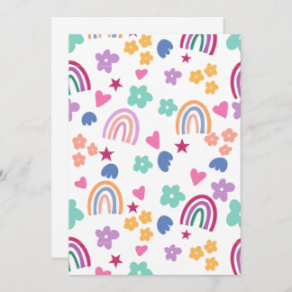 Cute Rainbow Invitation