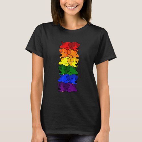 Cute Rainbow Jack Russell Terrier Gay Pride Lgbt P T_Shirt