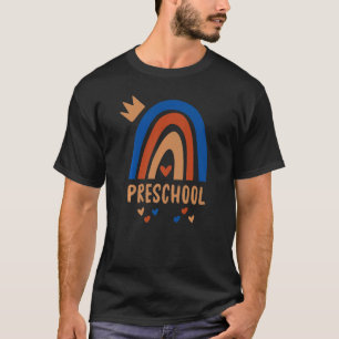 Cute Rainbow Kids Back To School Preschool Teacher T-Shirt