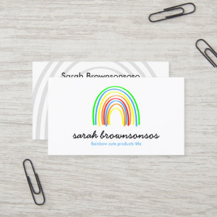 Cute Rainbow Kids Boutique Business Card