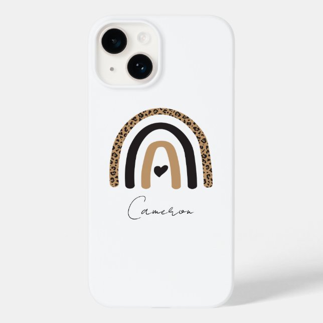 Cute Rainbow Leopard Pattern Case-Mate iPhone Case (Back)