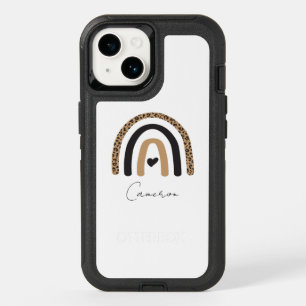 Cute Rainbow Leopard Pattern OtterBox iPhone 14 Case