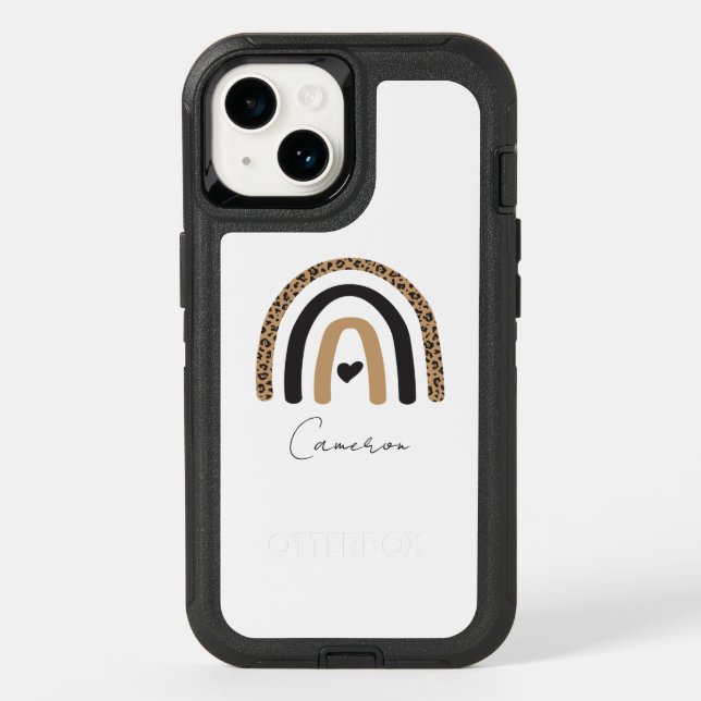 Cute Rainbow Leopard Pattern Otterbox iPhone Case (Back)