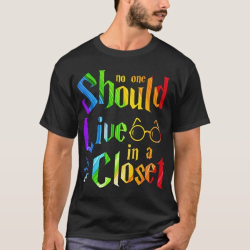 Cute Rainbow LGBT T  Lesbian Gay Pride Gift T_Shirt