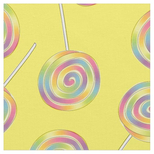 Cute Rainbow Lollipops Kids Candy Fabric
