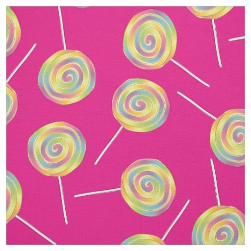 Cute Rainbow Lollipops Kids Candy Fabric
