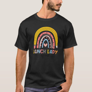 Cute Rainbow Lunch Lady Squad First Day Of School T-Shirt