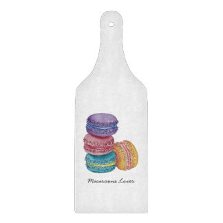 Cute Rainbow Macaroons In Watercolor  Cutting Board