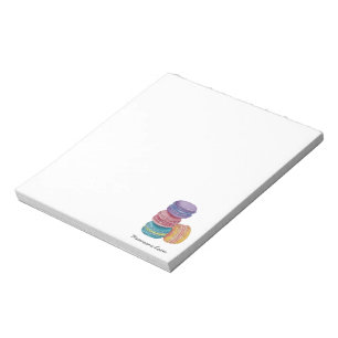 Cute Rainbow Macaroons In Watercolor Notepad