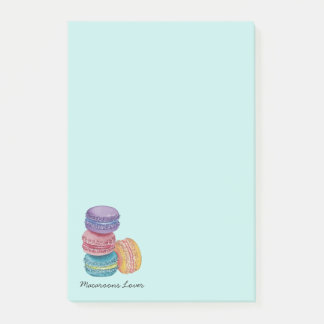 Cute Rainbow Macaroons In Watercolor Post-it Notes