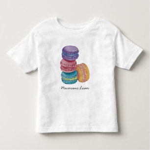 Cute Rainbow Macaroons In Watercolor   Toddler T-shirt