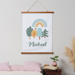 Cute Rainbow Magic Forest Hanging Tapestry