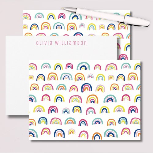 Cute Rainbow Notecard