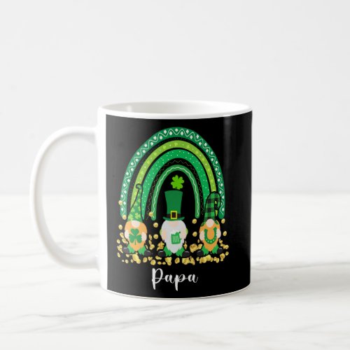 Cute Rainbow Papa Gnome St Patricks Day Matching F Coffee Mug