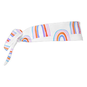 Cute rainbow pattern Tie Headband for sports