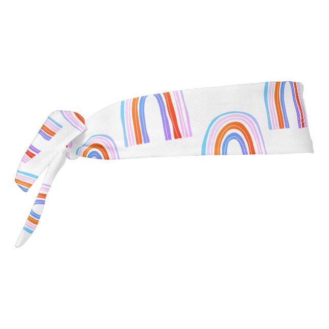 Cute rainbow pattern Tie Headband for sports (Rotate 270)