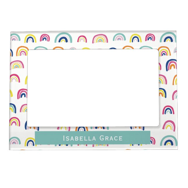 Cute Rainbow personalized Magnetic Frame (Front)