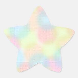 Cute rainbow polka dot pastel Colorful Pattern Star Sticker