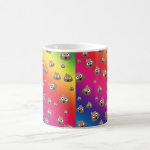 Cute Rainbow Poop Emoji Pattern Coffee Mug