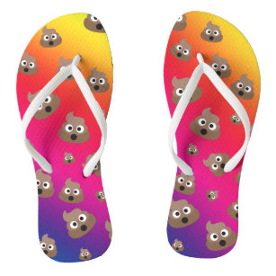 Rainbow hot sale poo slippers