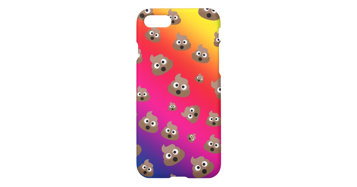 Cute Rainbow Poop Emoji Pattern Iphone Case Zazzle Com