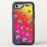 Cute Rainbow Poop Emoji Pattern OtterBox Defender iPhone 8/7 Case