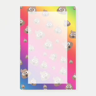 Cute Rainbow Poop Emoji Pattern Post-it Notes